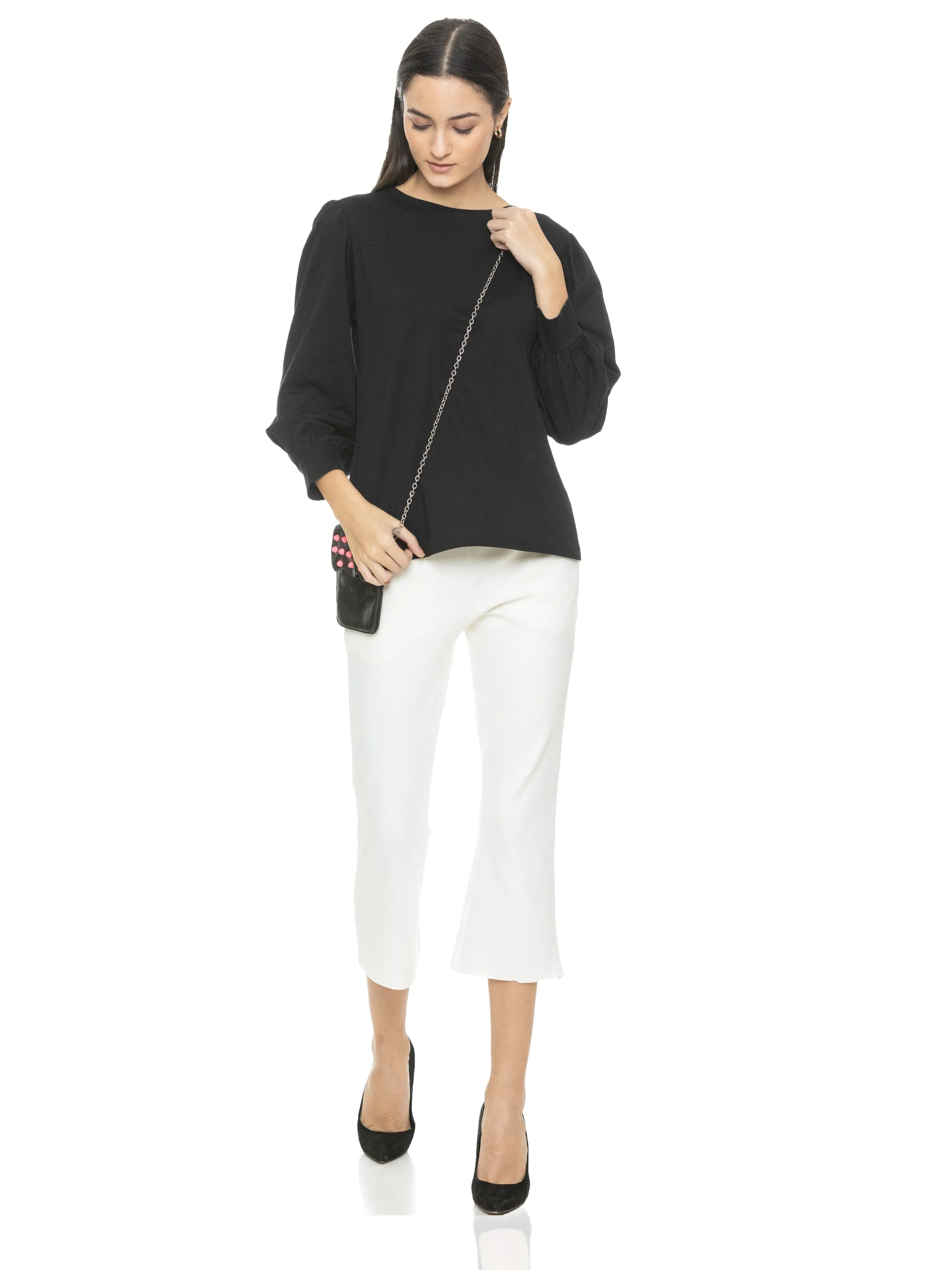 Organic Pima Long Sleeve Tee (Black)