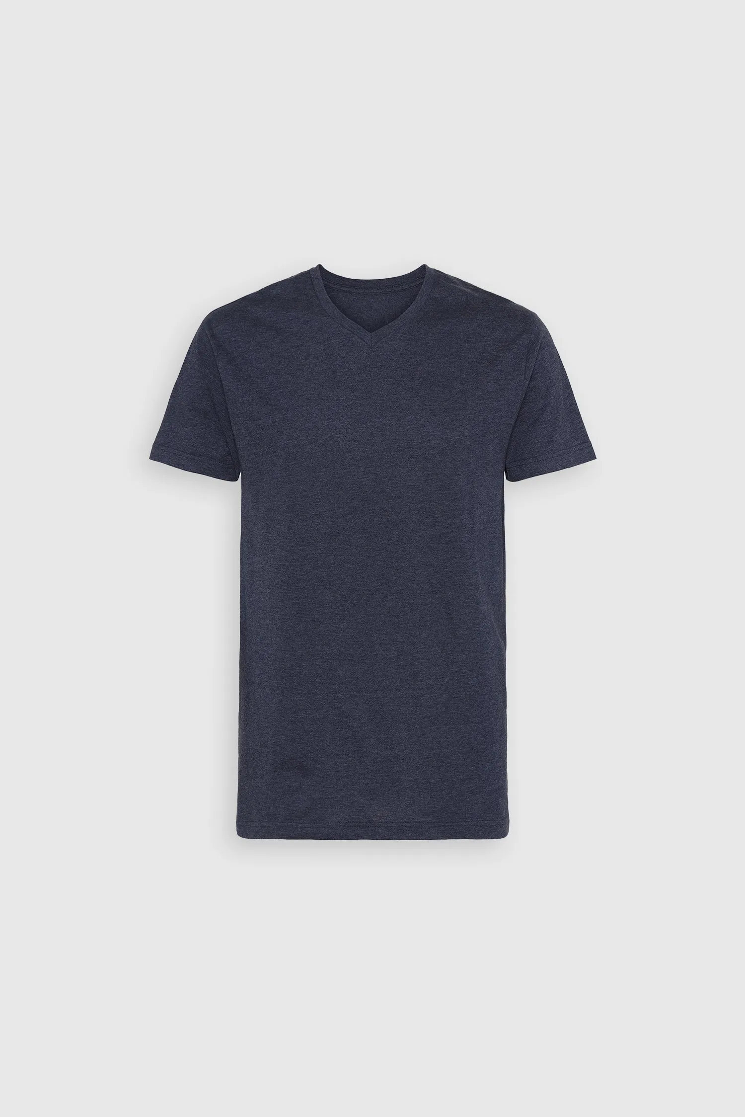 Organic V-Neck T-shirt, Heather Blue