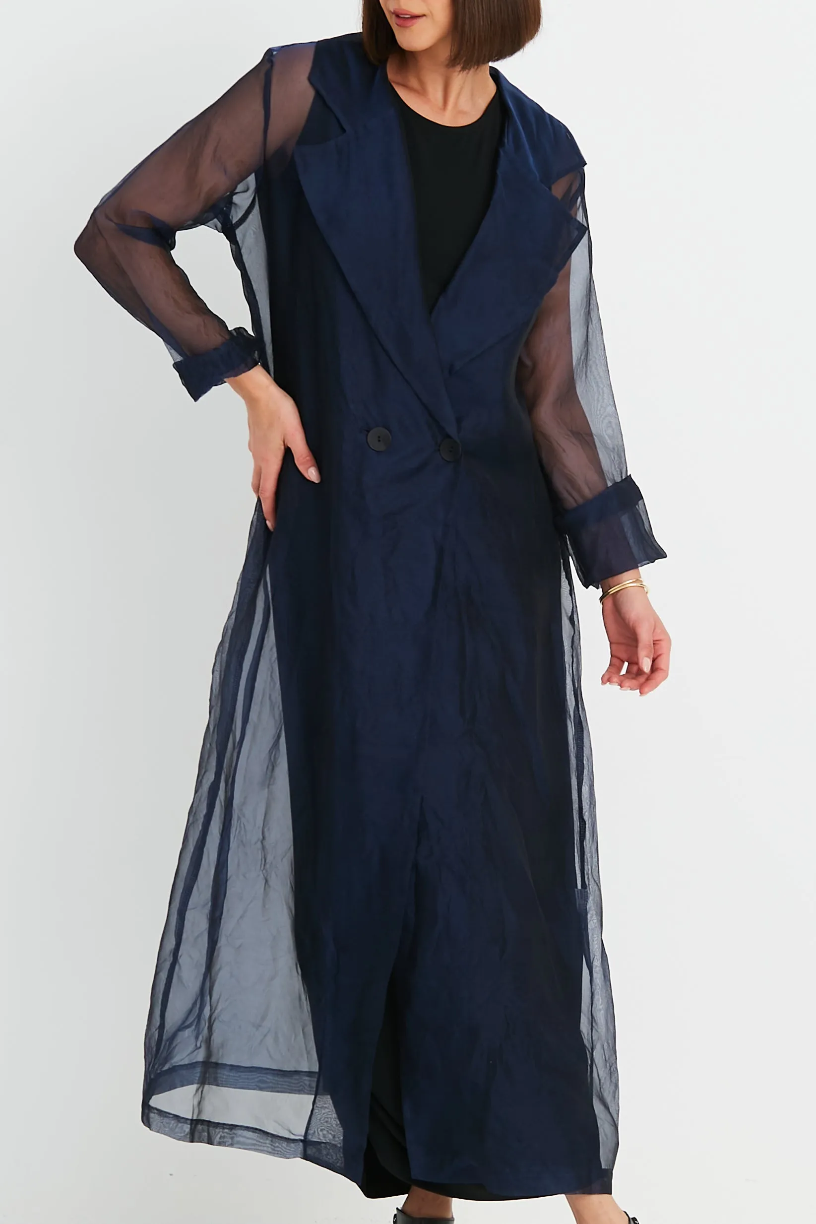 Organza Trench Coat