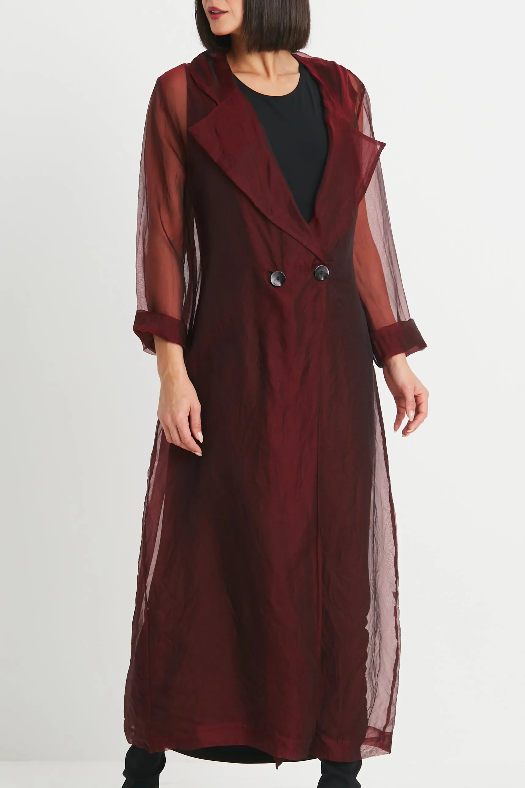 Organza Trench Coat