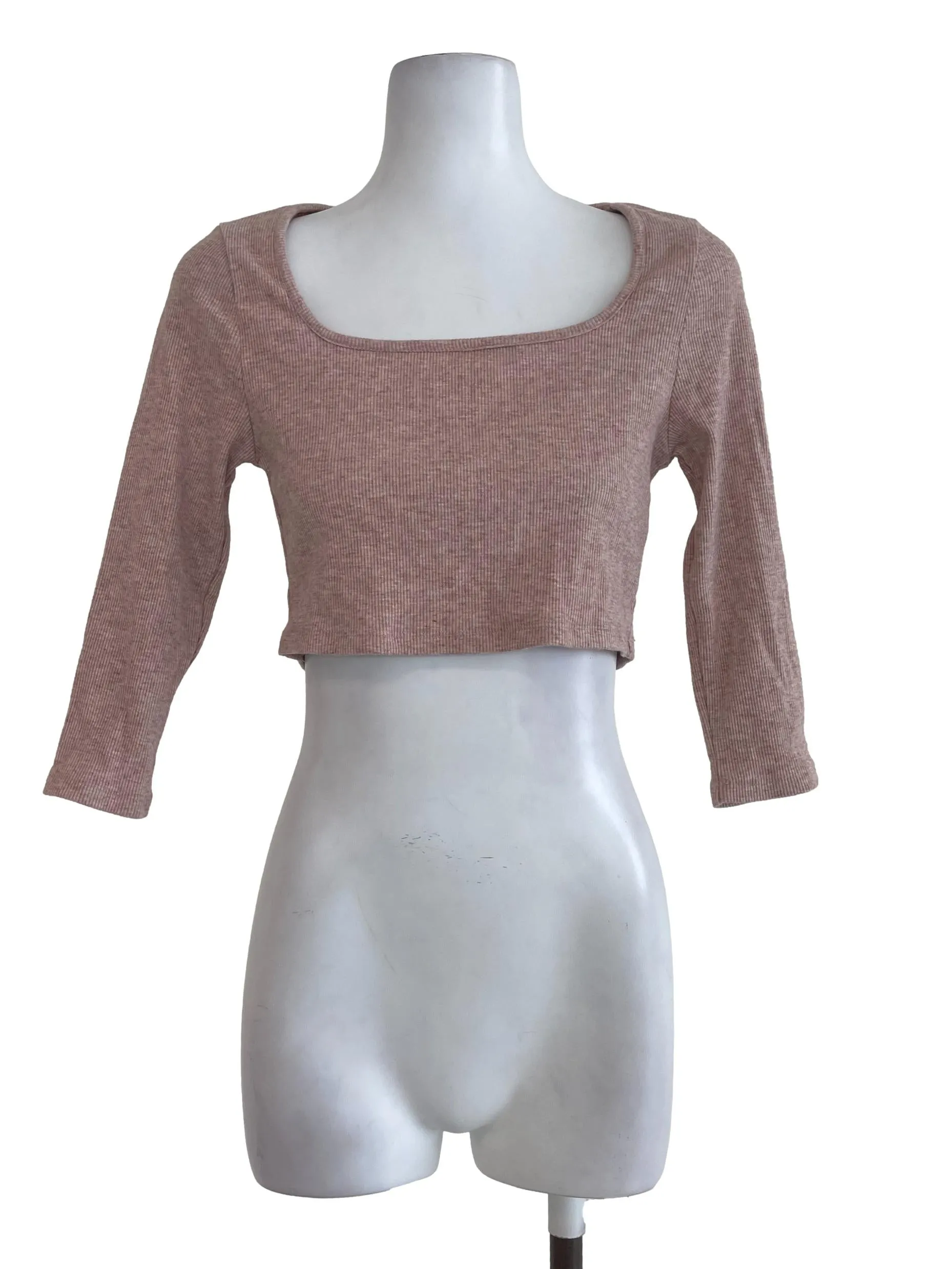 Pastel Pink Long Sleeves Top