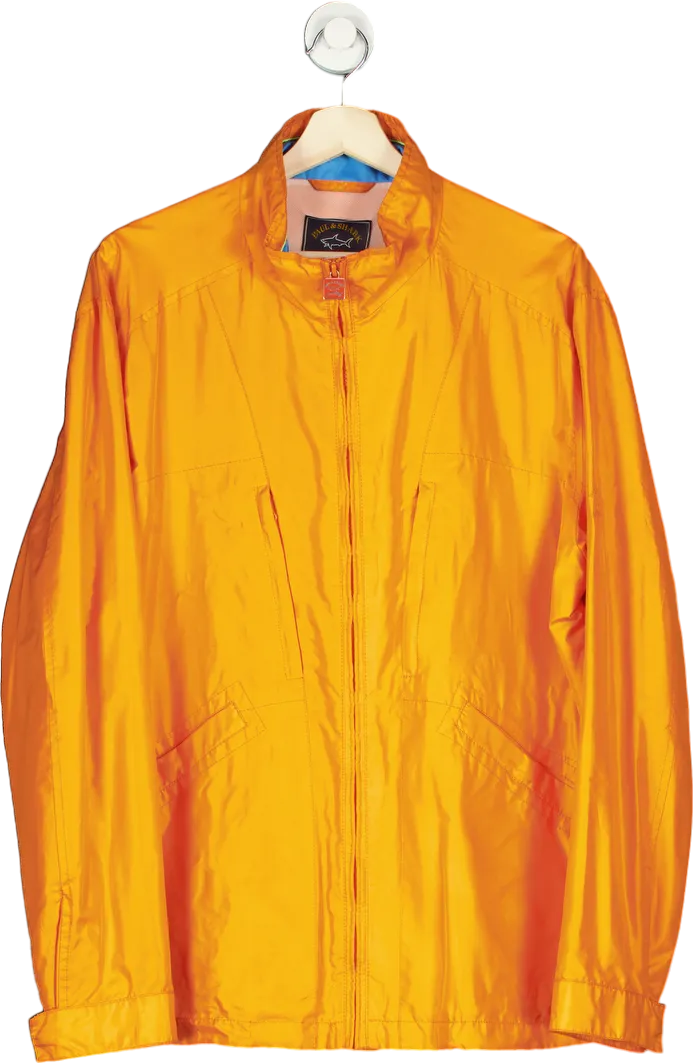 Paul & Shark Orange Nautical Silk Windbreaker Yachting Jacket UK L