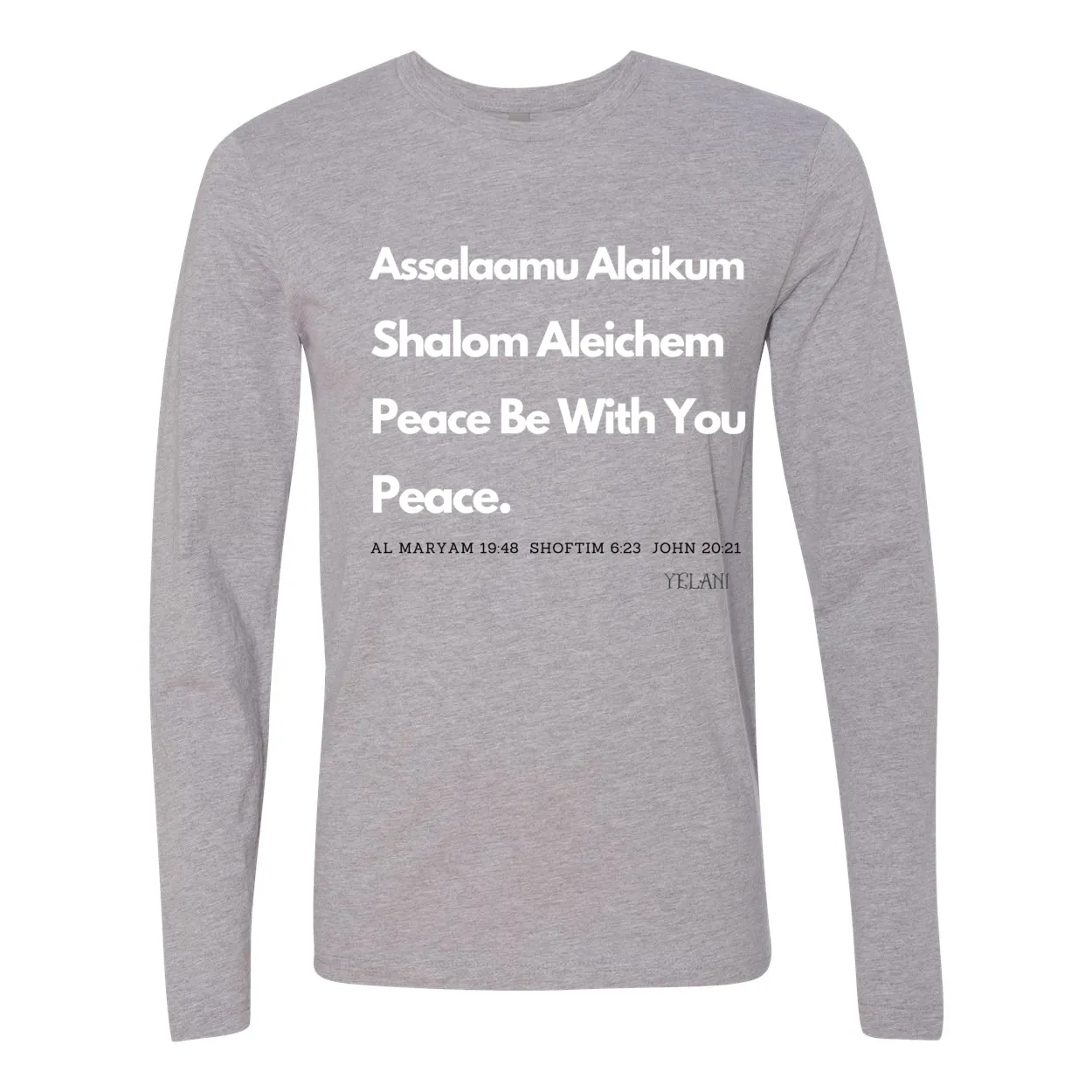 Peace & Blessings Men's Premium Long Sleeve Crew