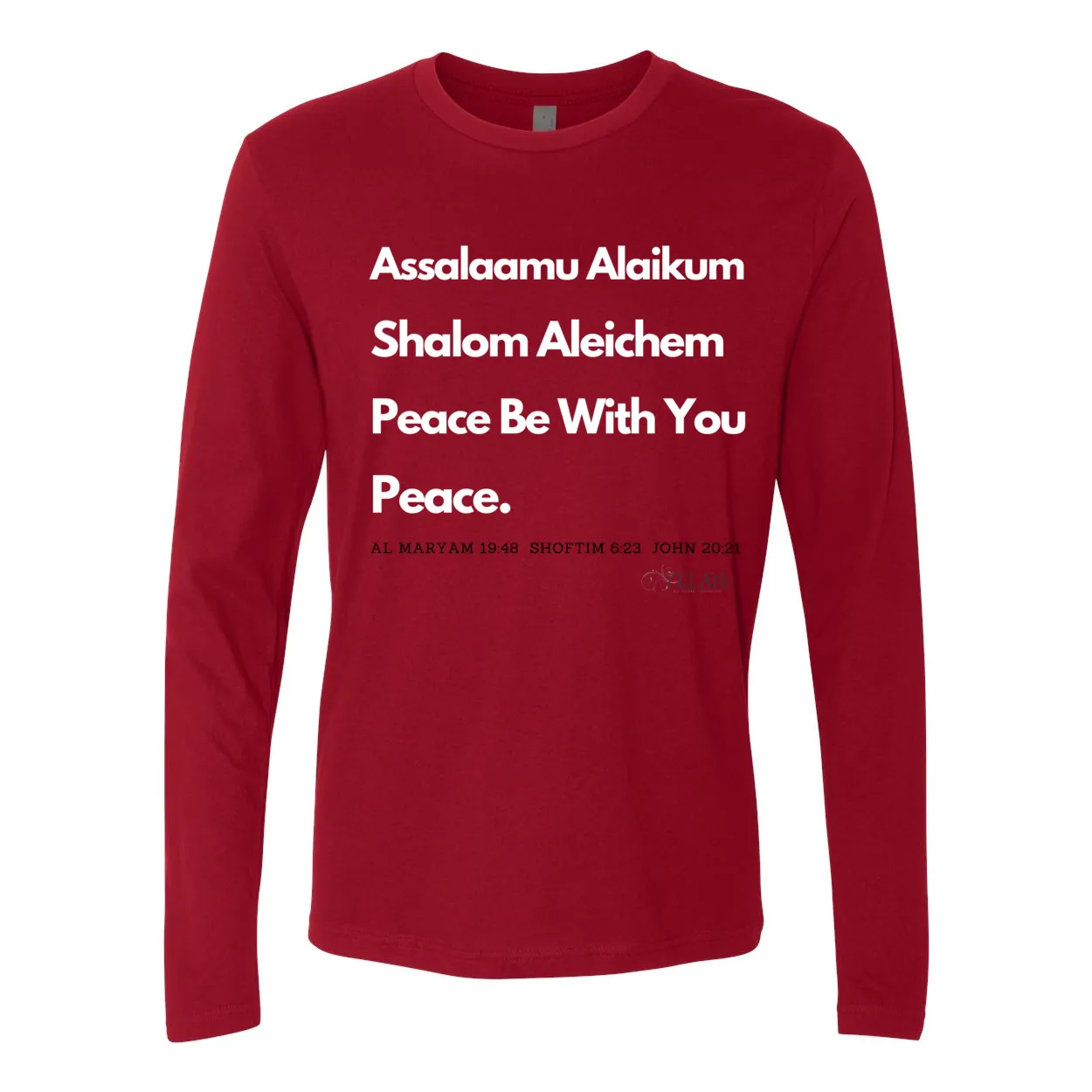 Peace & Blessings Men's Premium Long Sleeve Crew