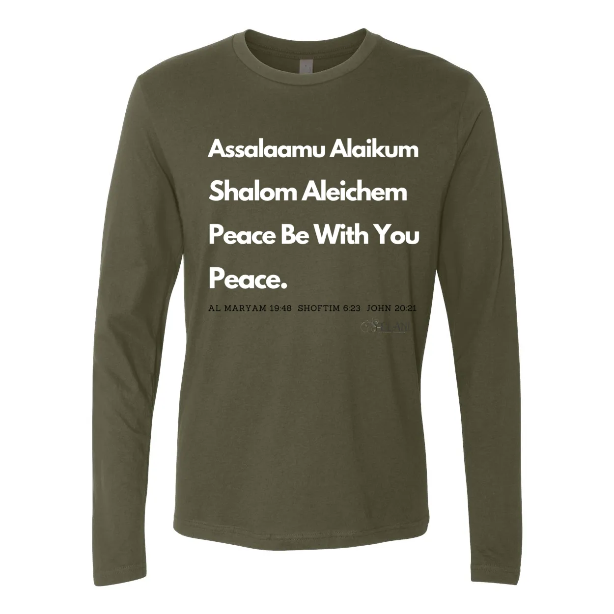 Peace & Blessings Men's Premium Long Sleeve Crew