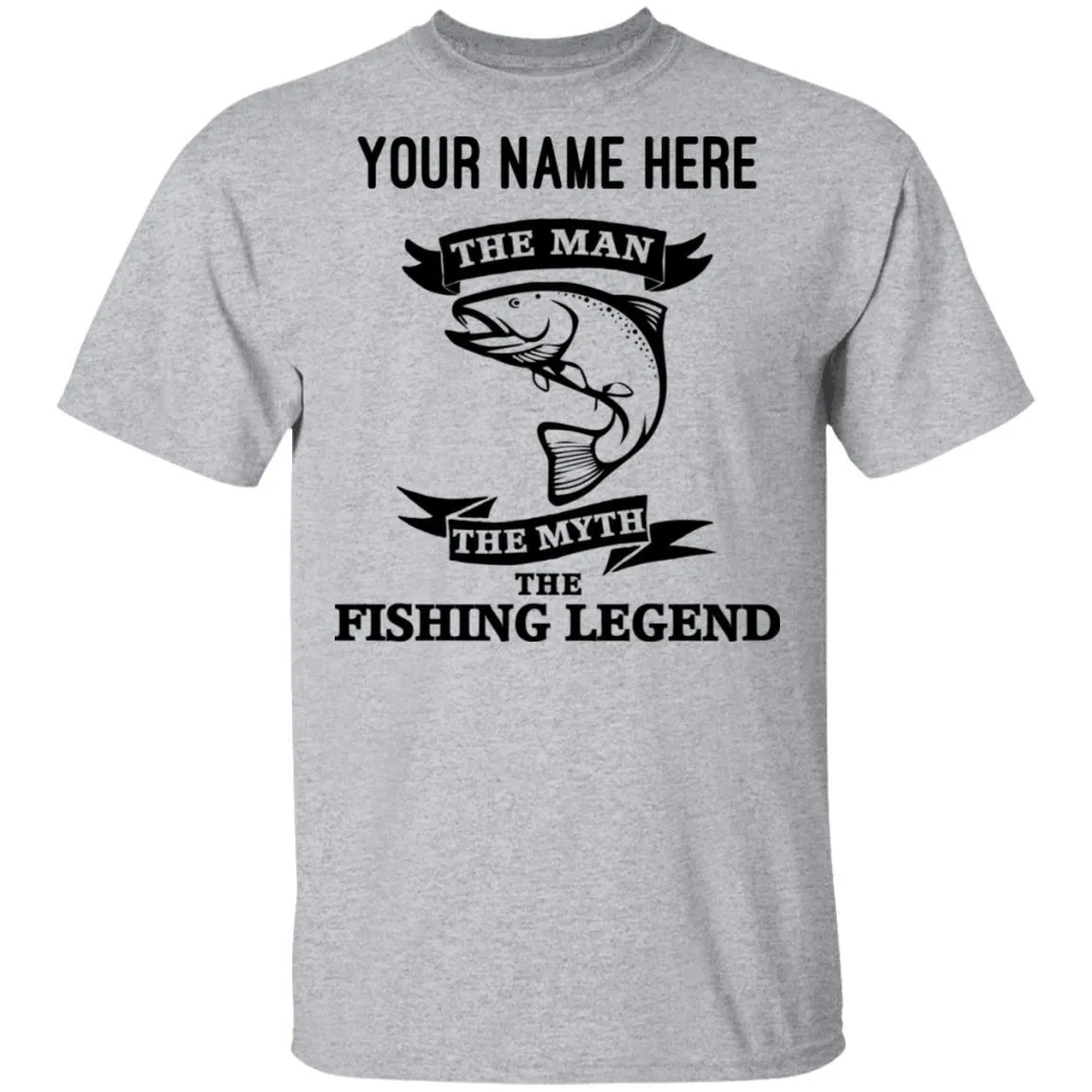 Personalized The Man The Myth The Fishing Legend T-Shirt b
