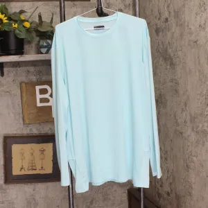 PGA Tour Mens Long Sleeve Active Golf Shirt 1678fa2bcd9844 Aqua Blue 2XL