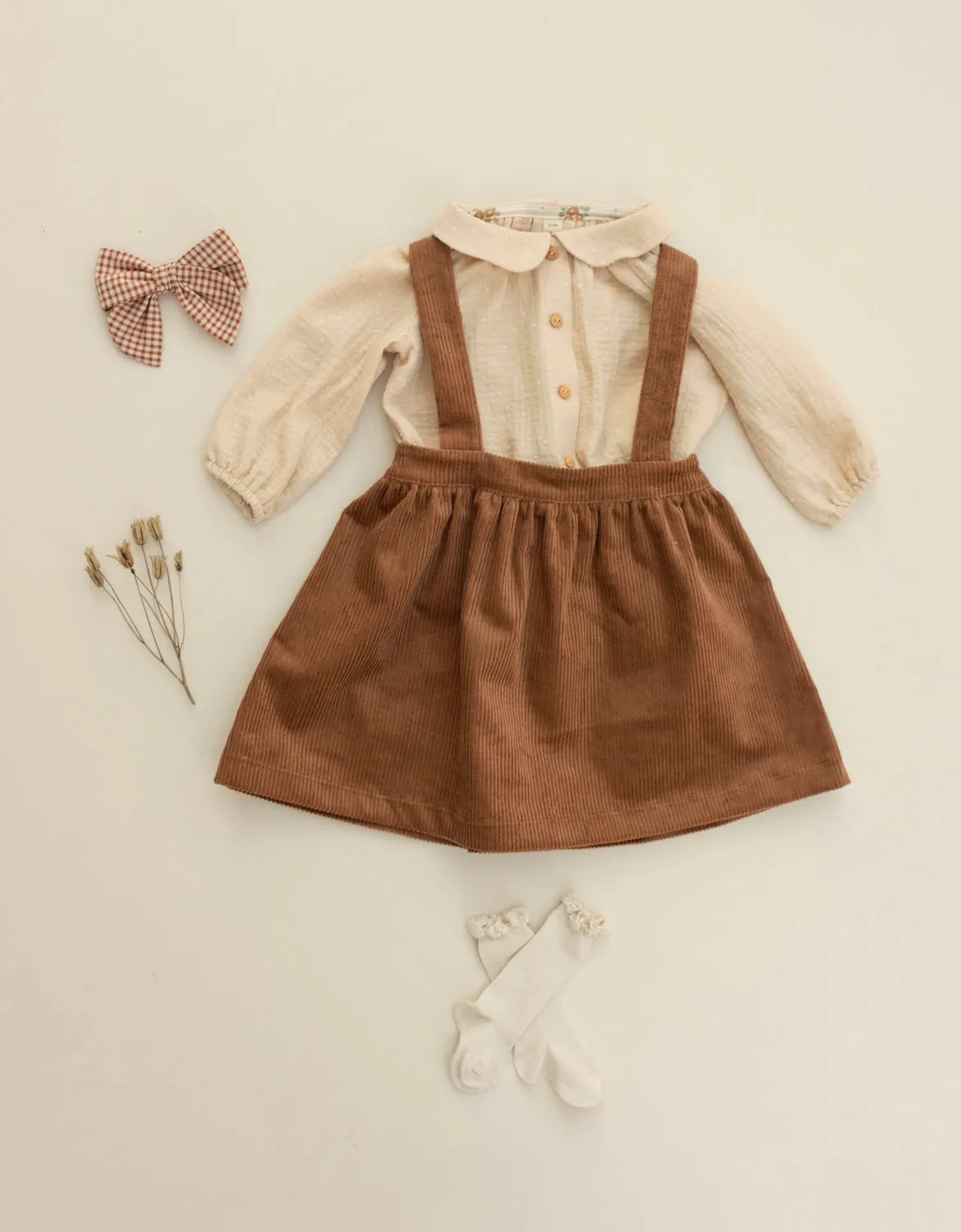 Pinafore Skirt - Corduroy Pecan