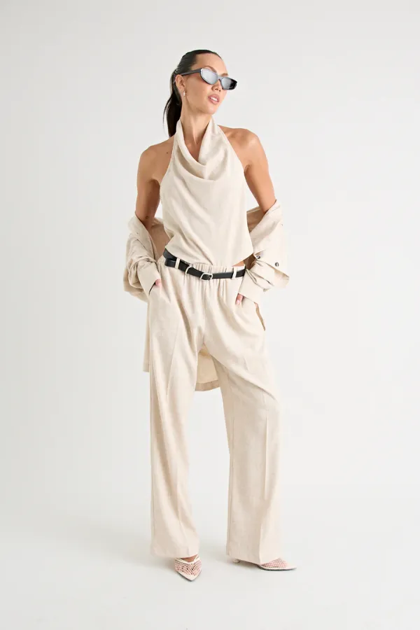 Pino Wide Leg Pant Natural