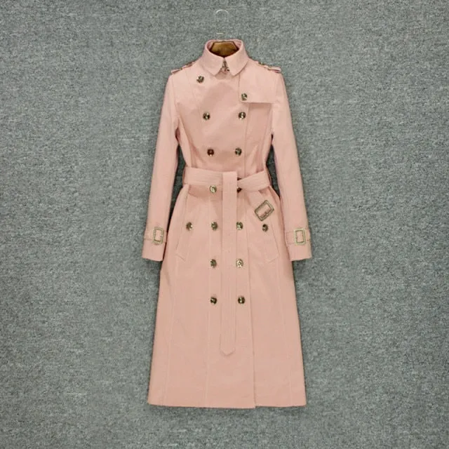 Pop paragraph dust coat female over-the-knee