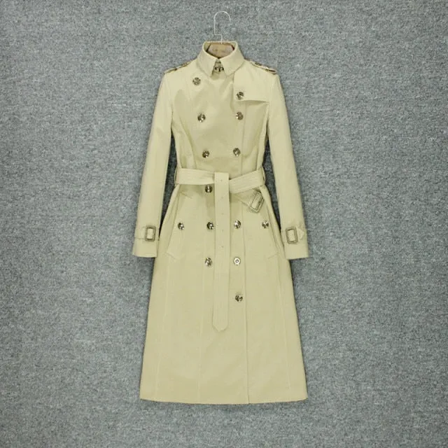 Pop paragraph dust coat female over-the-knee
