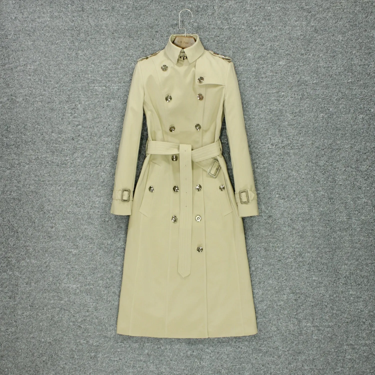 Pop paragraph dust coat female over-the-knee