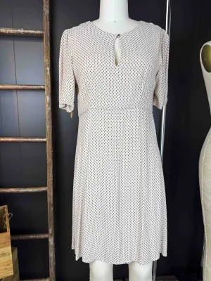 Pre-loved Mini Leaf Beige/Pink Dress - Size M