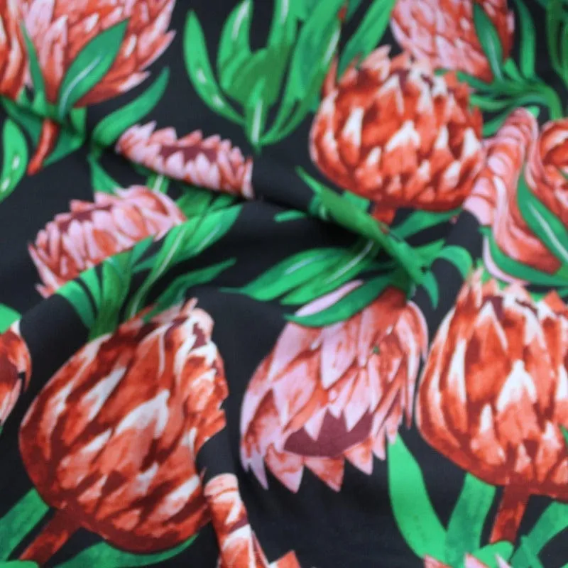 Printed Mini Matt Black Protea DSN2021/34 150cm