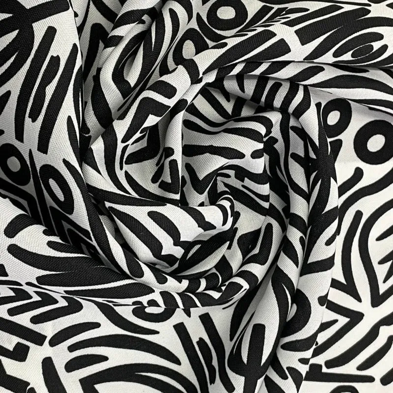 Printed Mini Matt Black\White