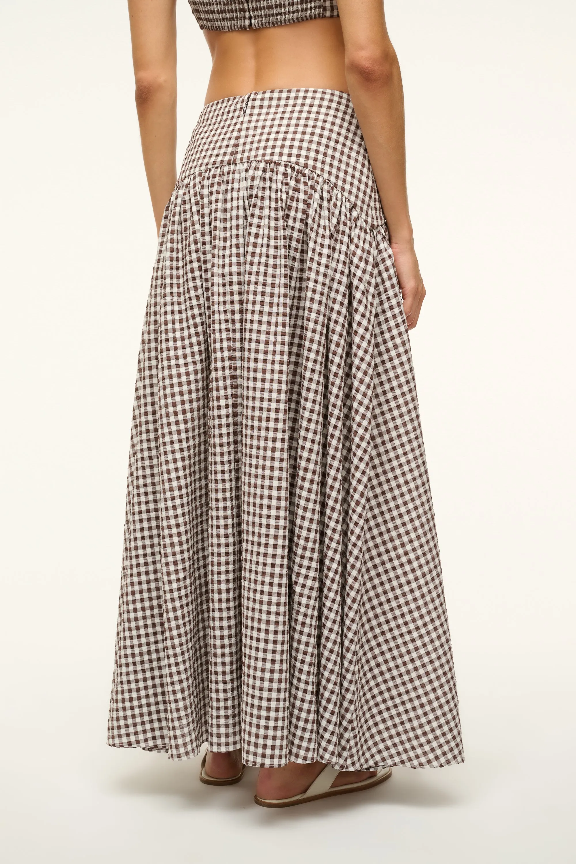 Procida Skirt Dark Chocolate Gingham