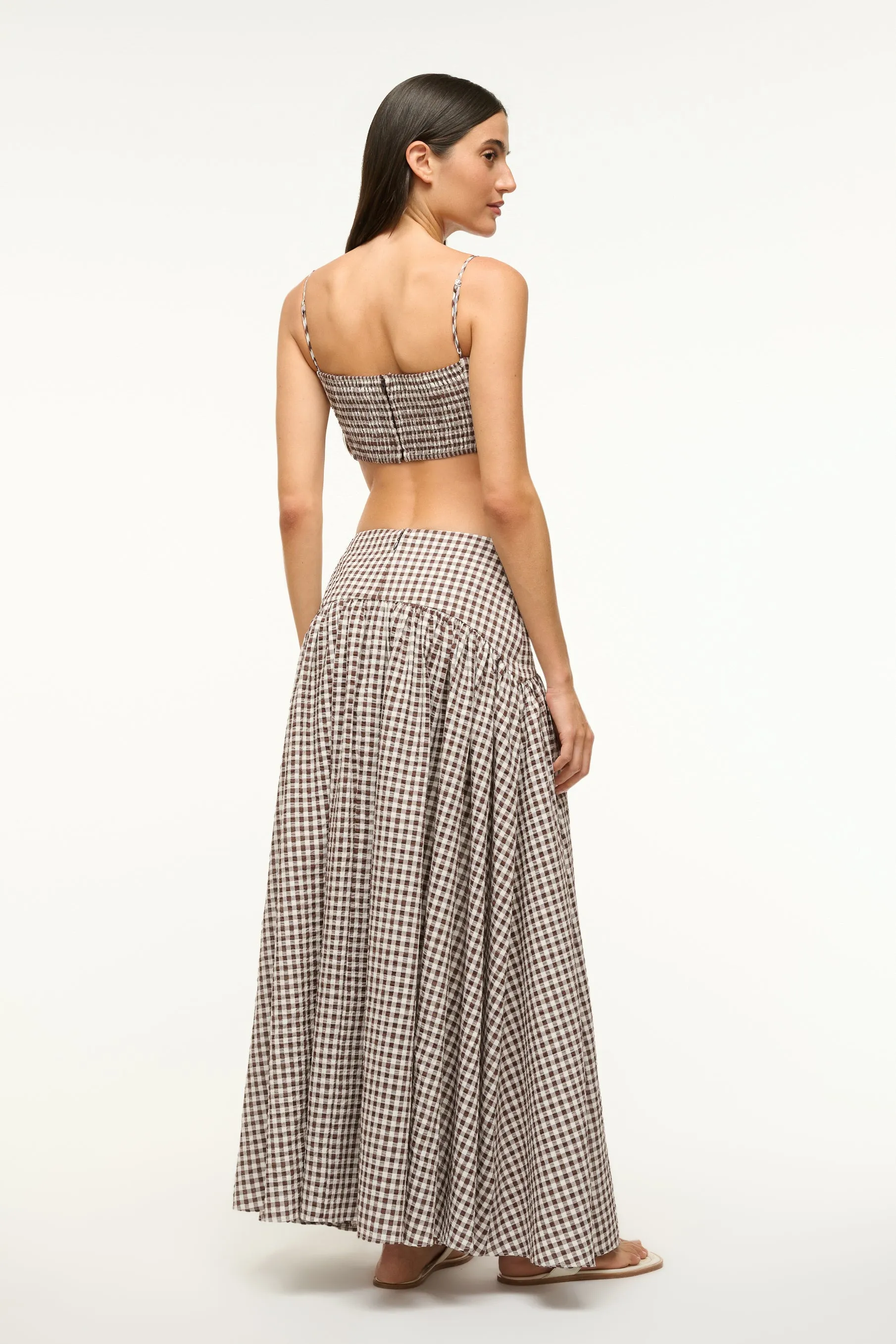 Procida Skirt Dark Chocolate Gingham