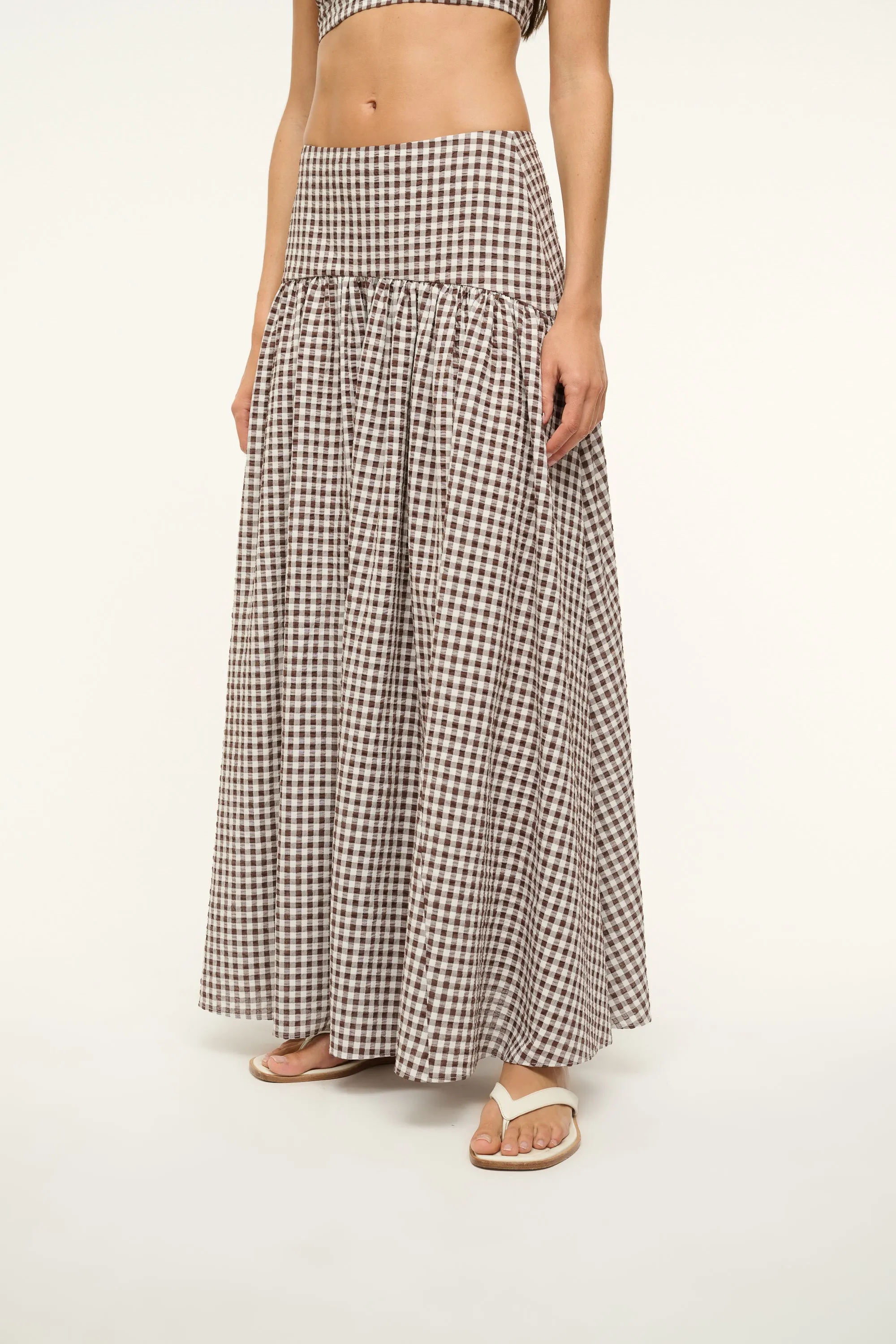 Procida Skirt Dark Chocolate Gingham