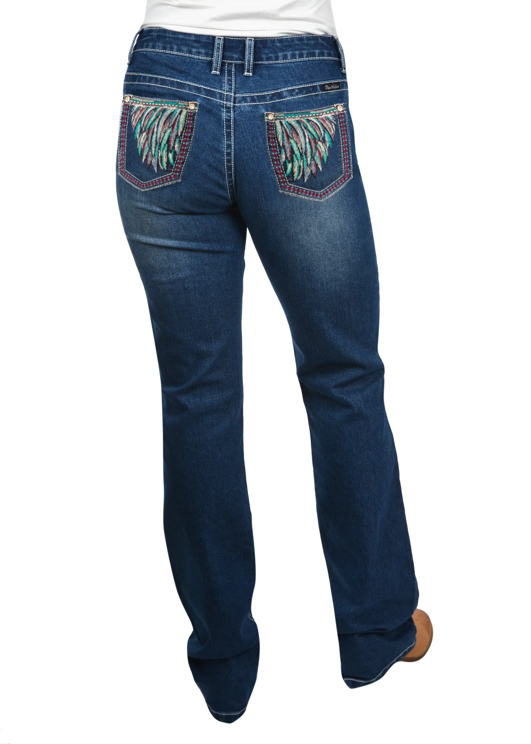 Pure Western Skylar Relaxed Rider Ladies Jeans True Blue
