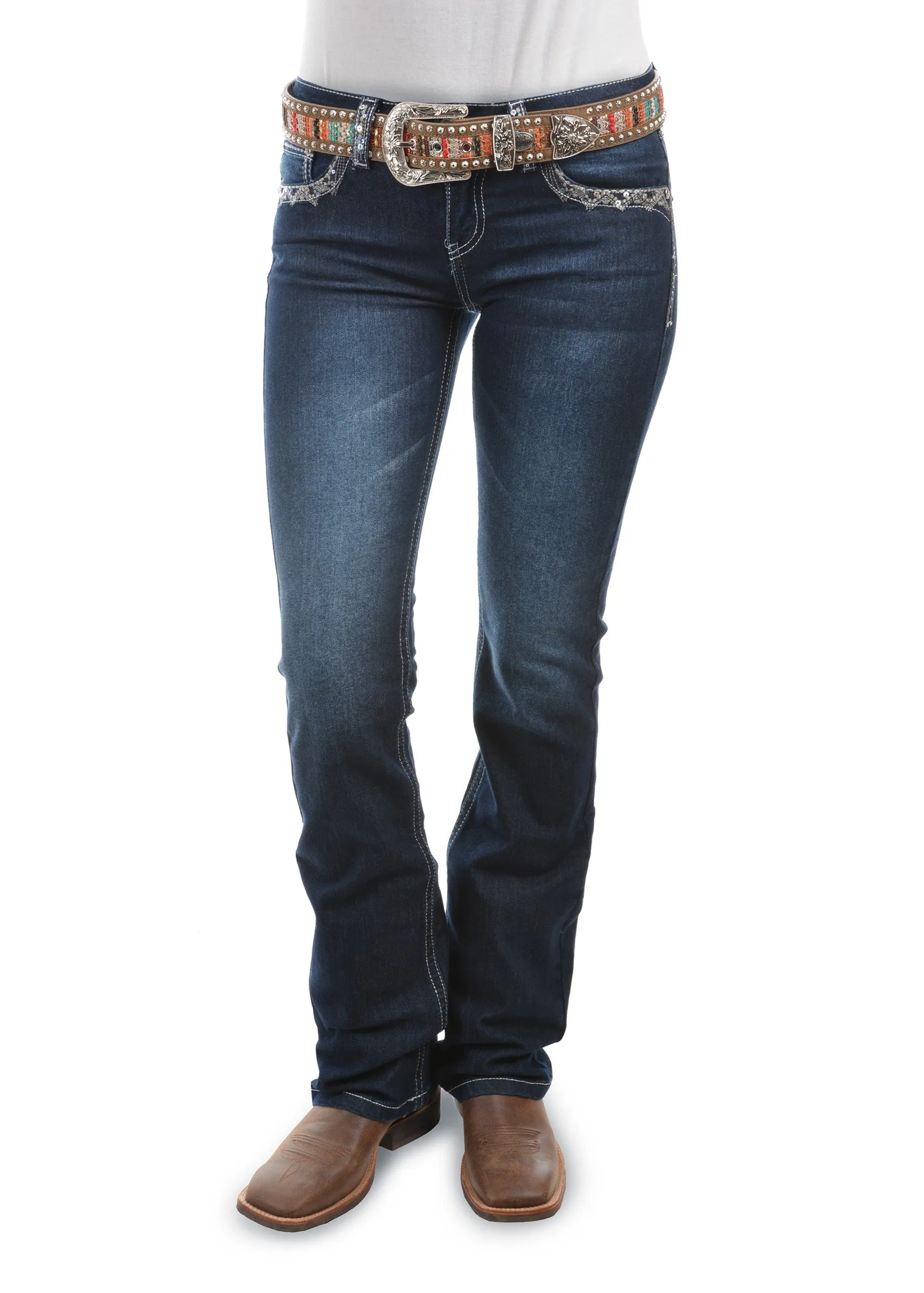 Pure Western Taylor Boot Cut Ladies Jeans Midnight