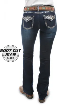 Pure Western Taylor Boot Cut Ladies Jeans Midnight