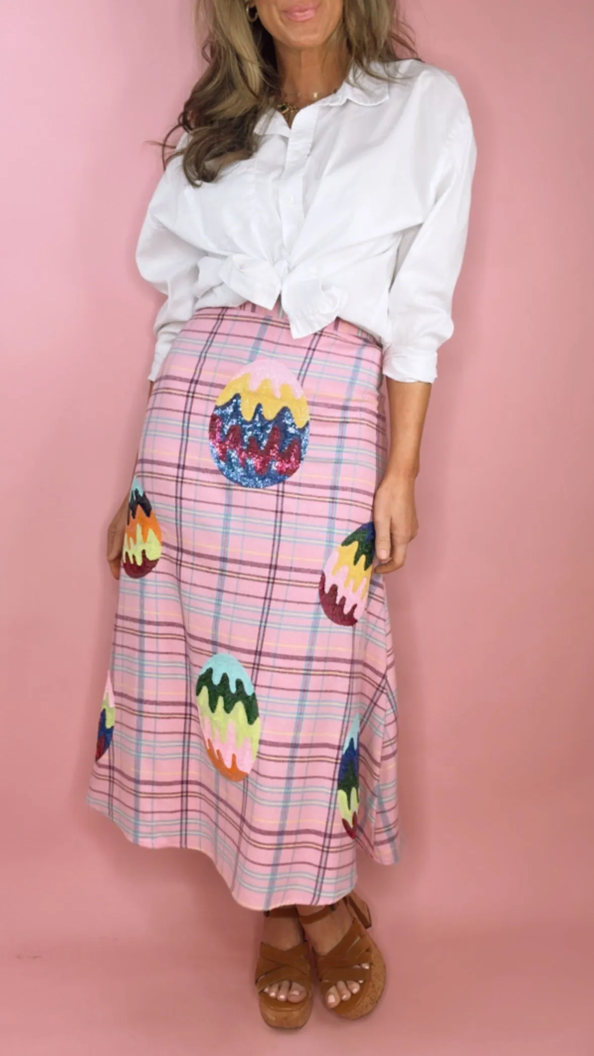 Queen of Sparkles Easter Egg Maxi Skirt (SKIRT ONLY)