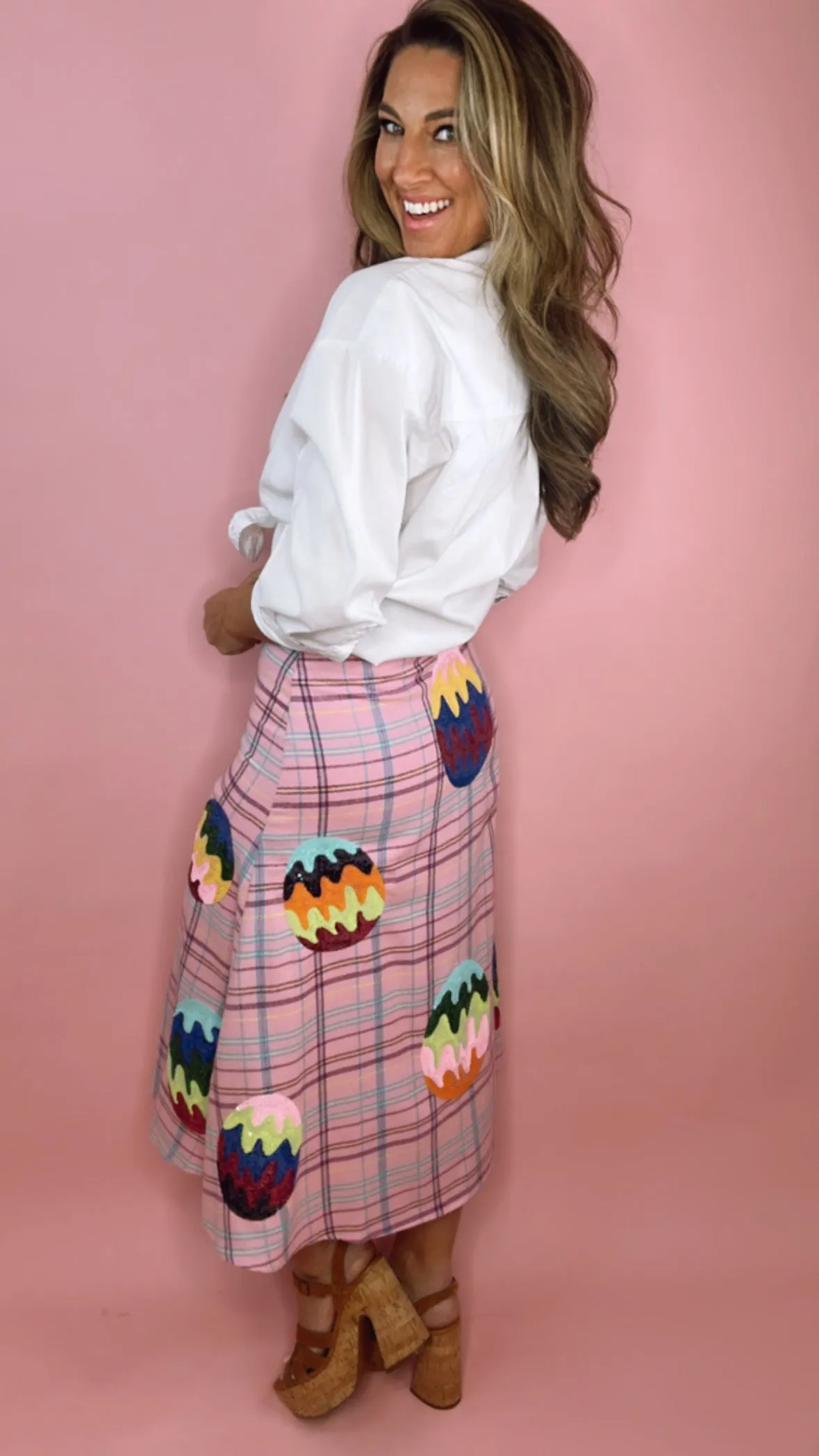 Queen of Sparkles Easter Egg Maxi Skirt (SKIRT ONLY)