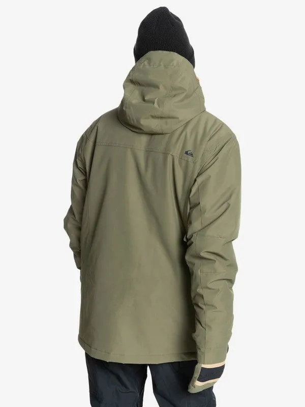 Quiksilver Mens Raft Insulated Black Snow Jacket