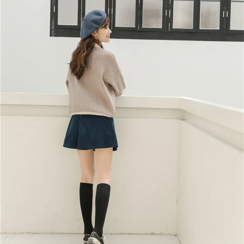 "HALF HIGH COLLAR FAKE TWO-PIECE" SWEATER N111611