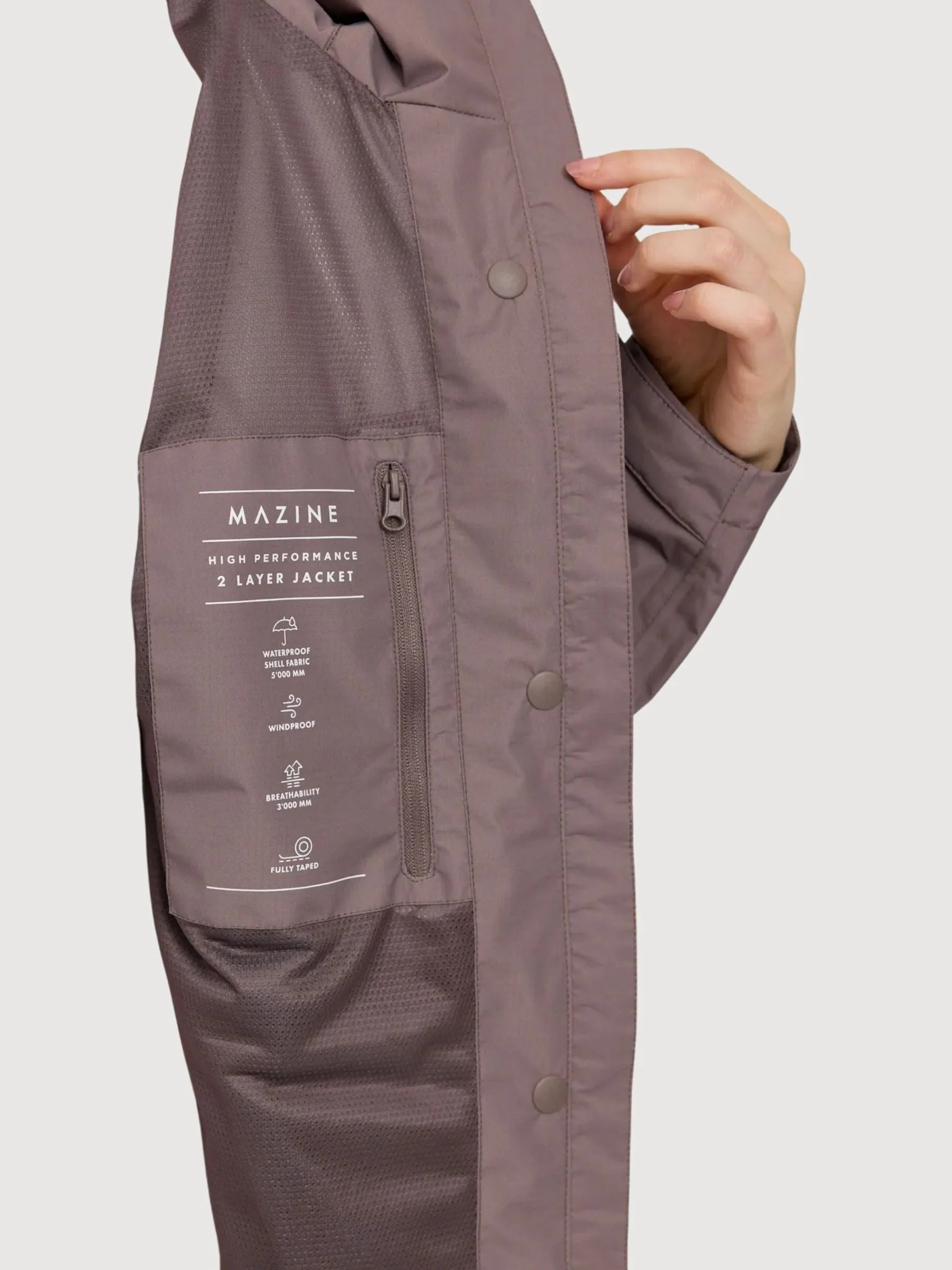 Rain Jacket Short Brown Woman | Mazine