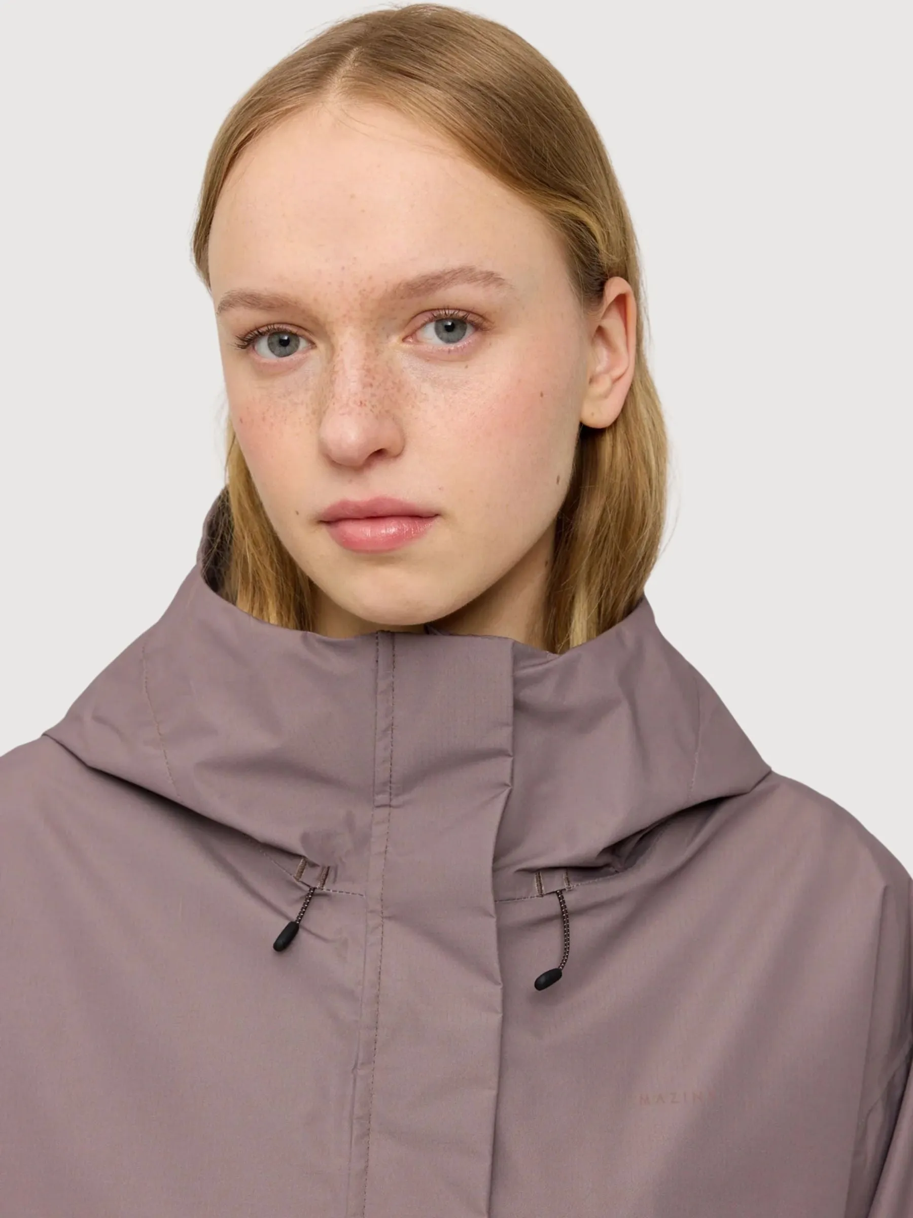 Rain Jacket Short Brown Woman | Mazine