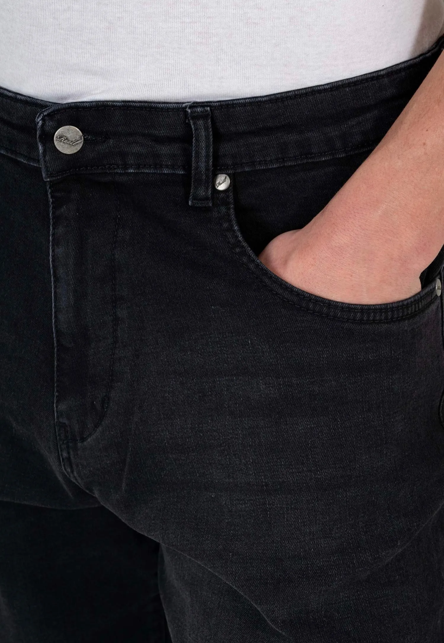 REELL - Solid Black Wash - Jeans