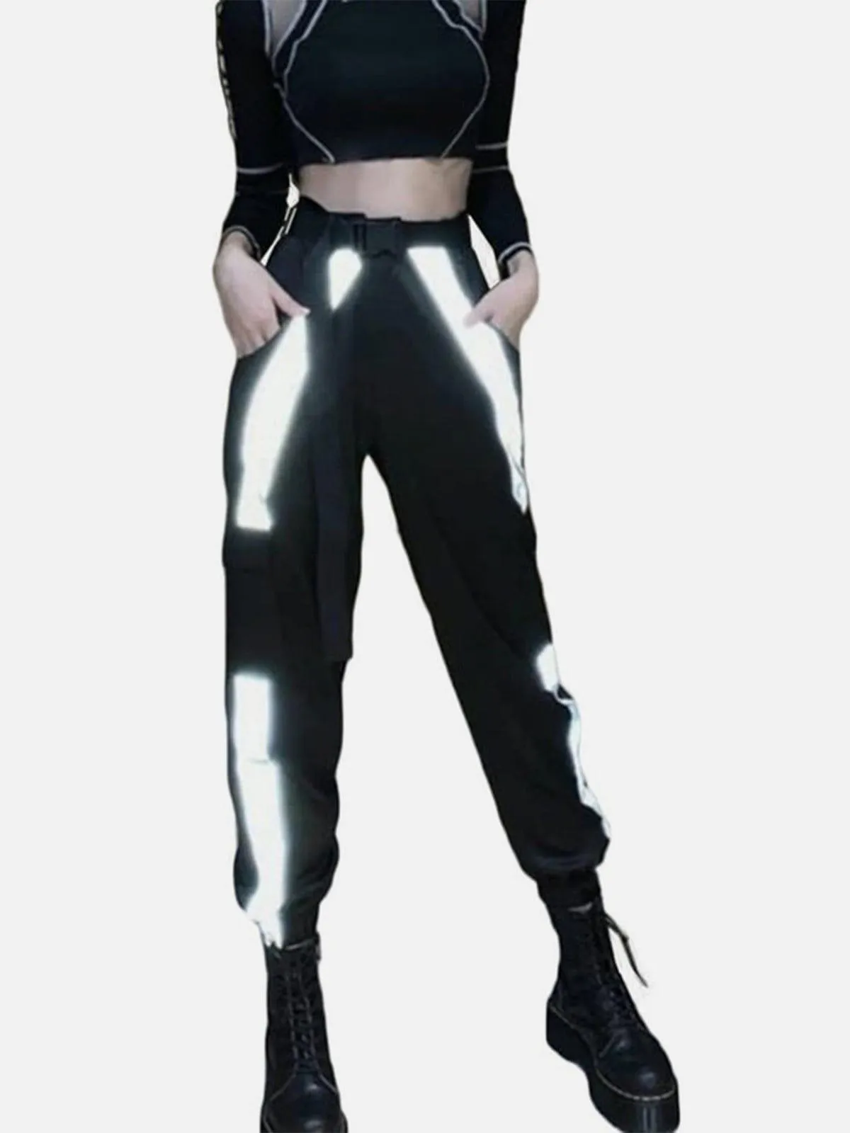 Reflective Strip Cargo Pants