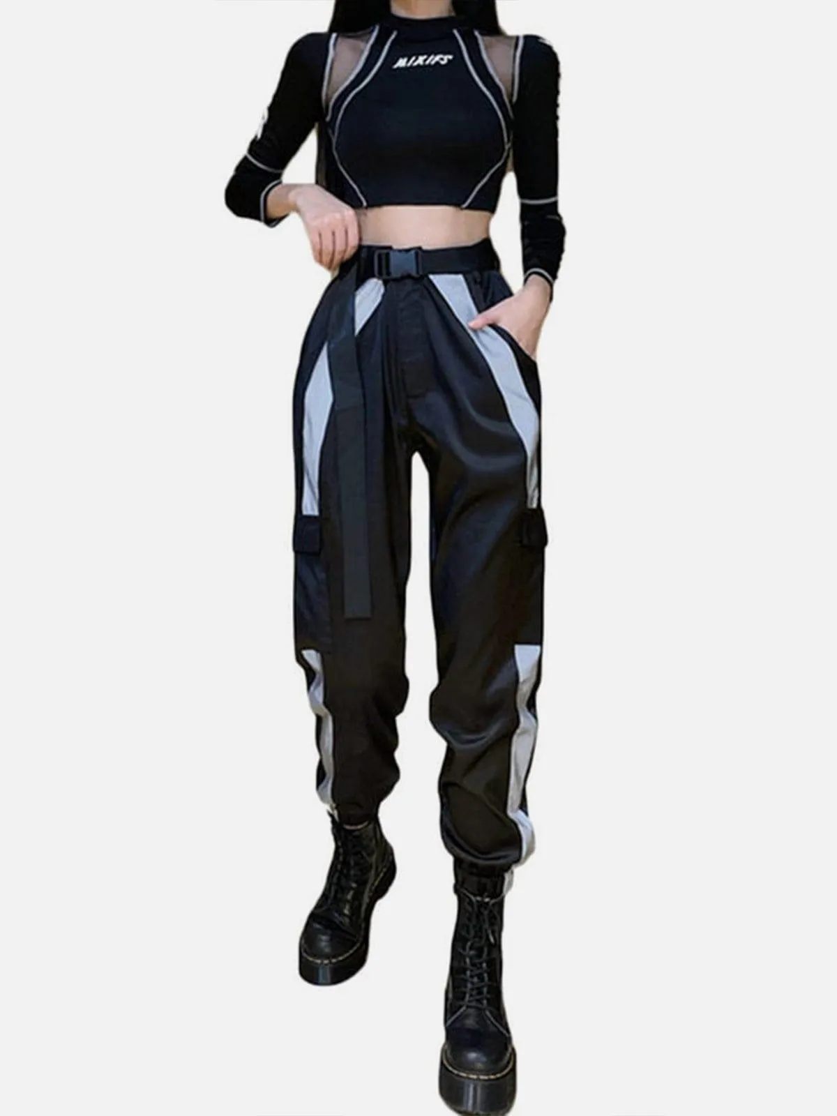 Reflective Strip Cargo Pants