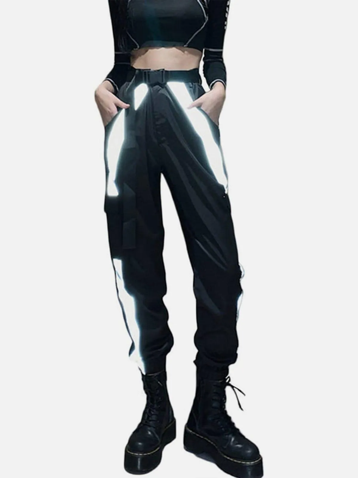 Reflective Strip Cargo Pants