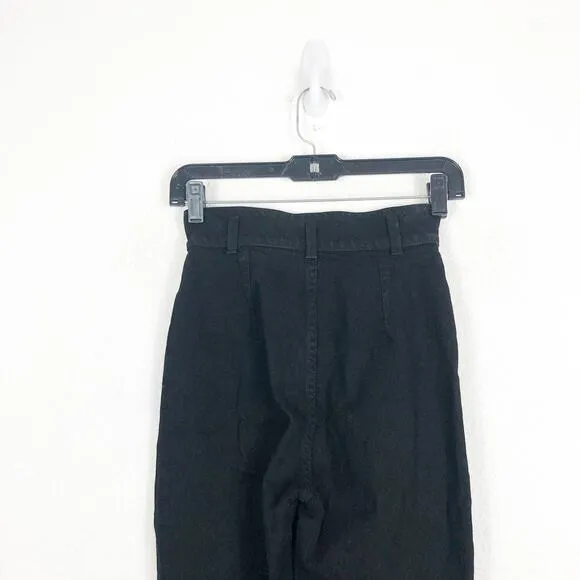 Reformation Vicki Black Jeans Size 23 High Rise Slim Straight Stretch
