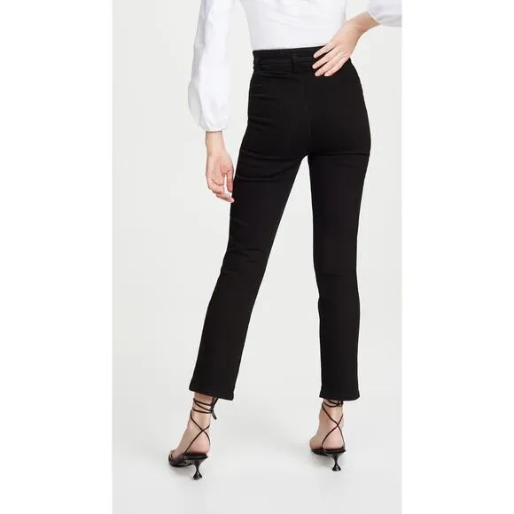 Reformation Vicki Black Jeans Size 23 High Rise Slim Straight Stretch