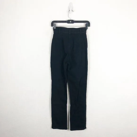 Reformation Vicki Black Jeans Size 23 High Rise Slim Straight Stretch