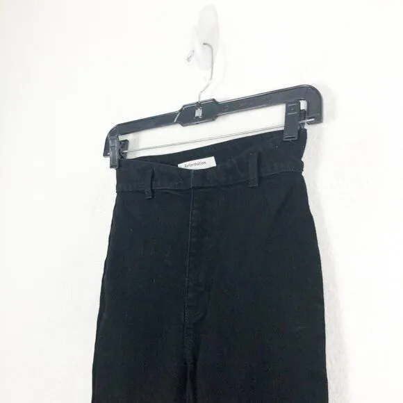 Reformation Vicki Black Jeans Size 23 High Rise Slim Straight Stretch