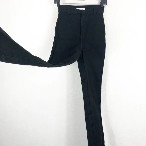 Reformation Vicki Black Jeans Size 23 High Rise Slim Straight Stretch