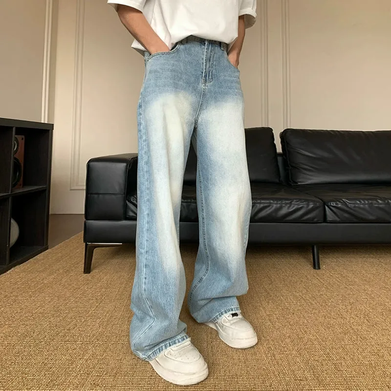 Relaxed Fit Light Blue Straight Jeans