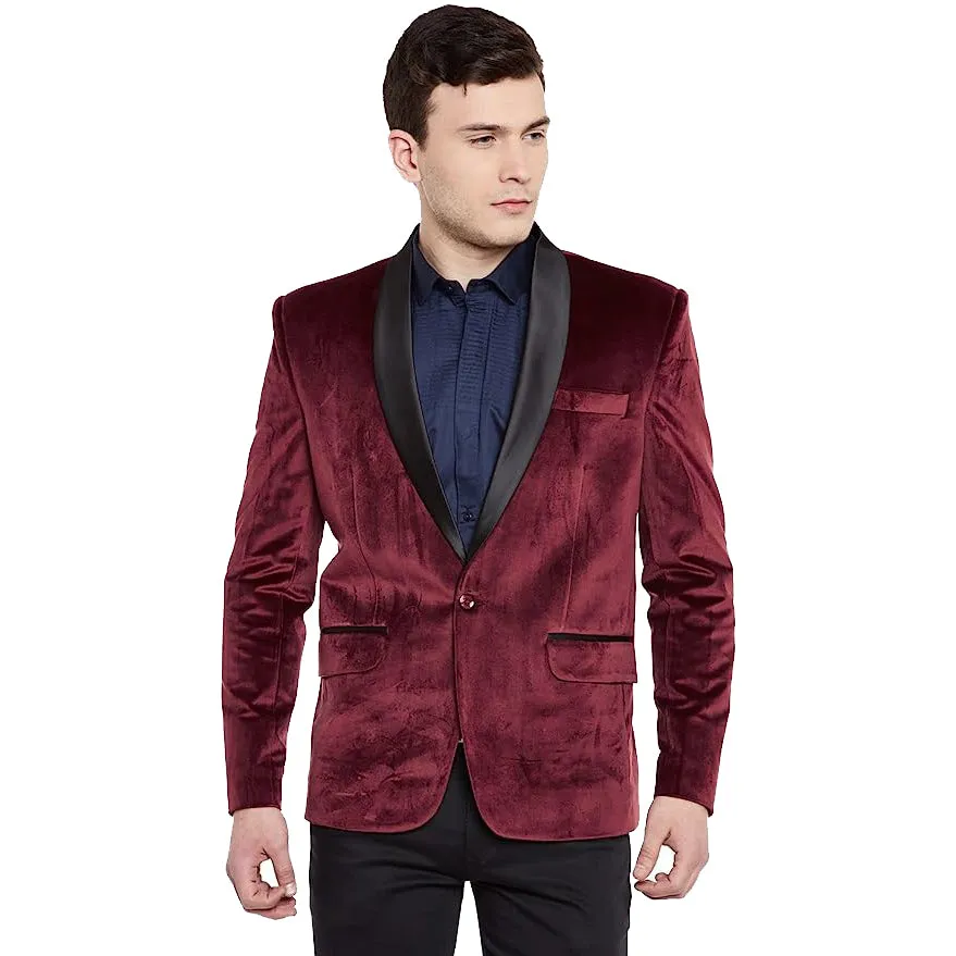 Retro Paris Slim Fit Velvet Tuxedo Suit