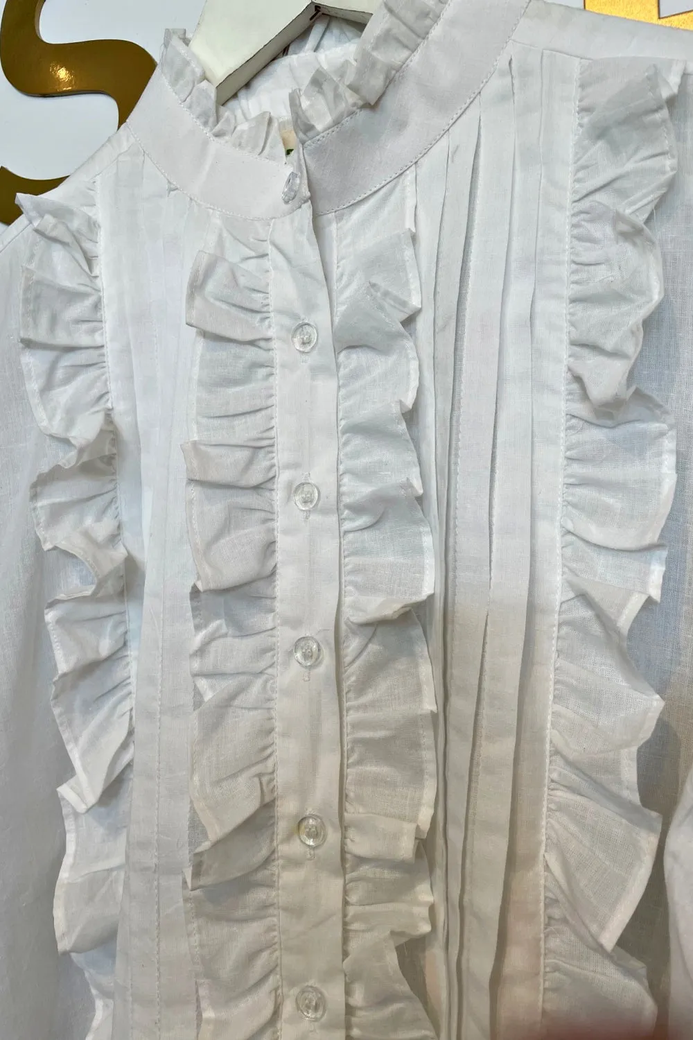ROSELLE TUXEDO SHIRT WHITE