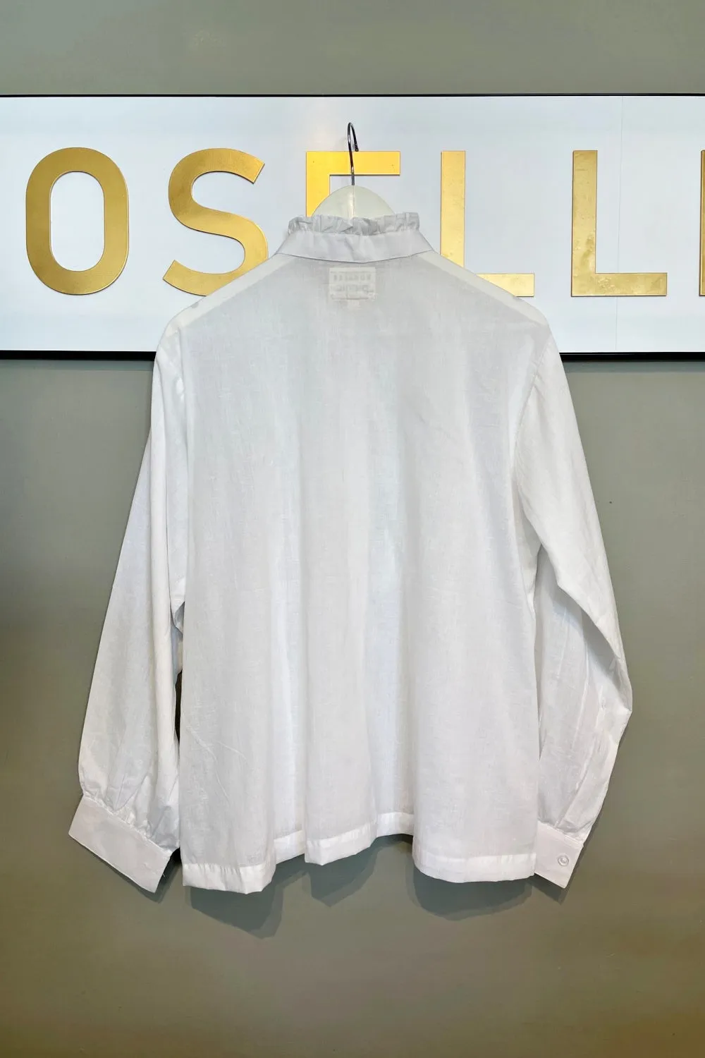ROSELLE TUXEDO SHIRT WHITE