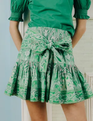 Ruby Skirt in Mason Paisley Green by Love the Label