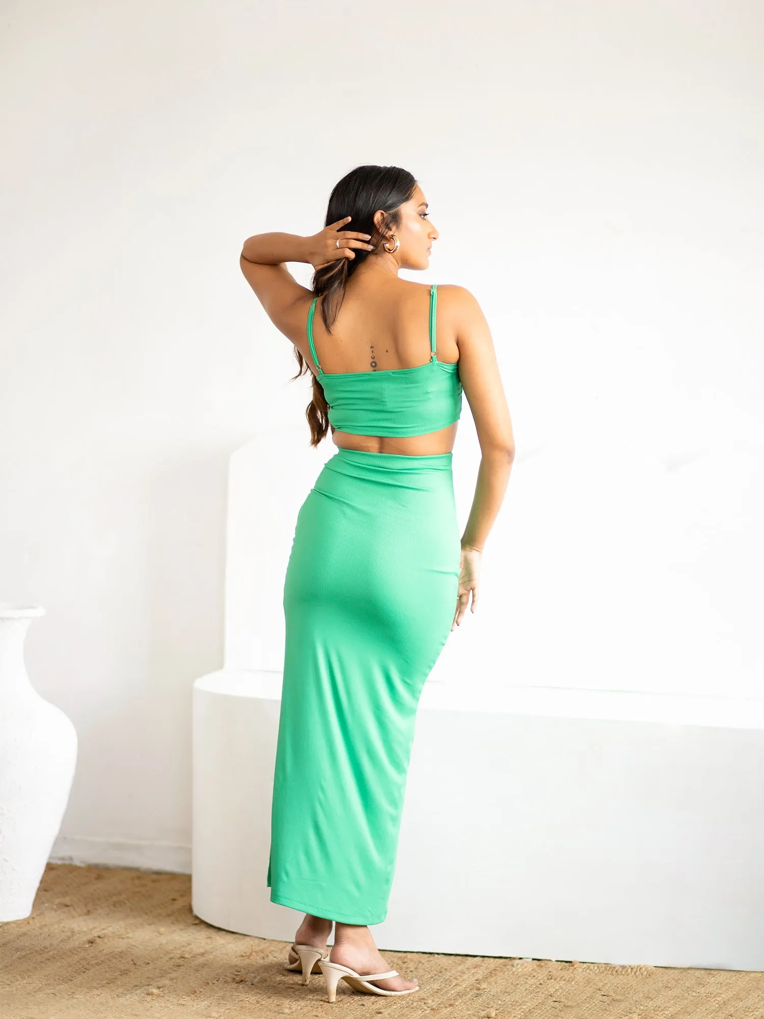 Ruched Detailed Maxi Skirt