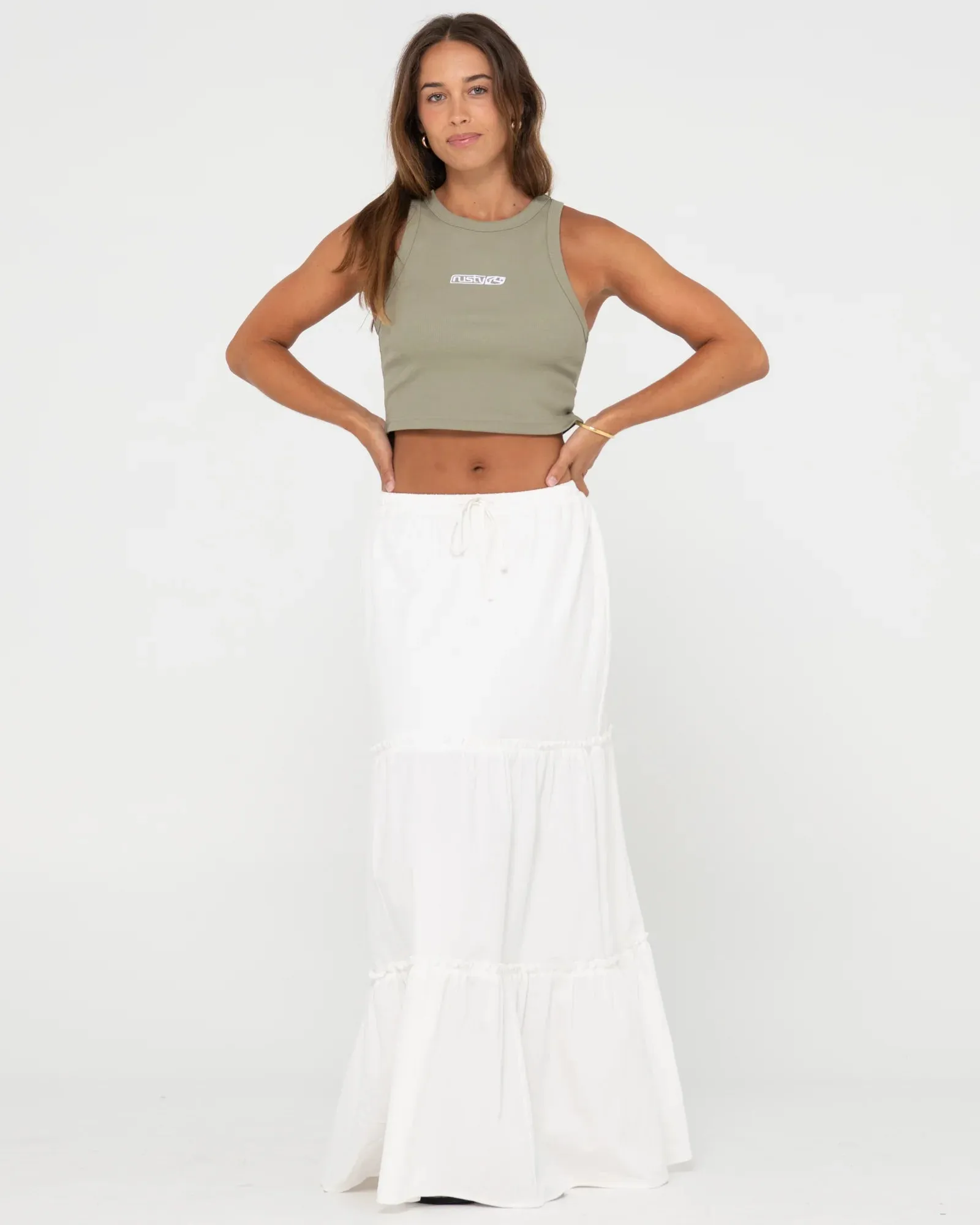 Rusty Violeta Low Rise Maxi Skirt