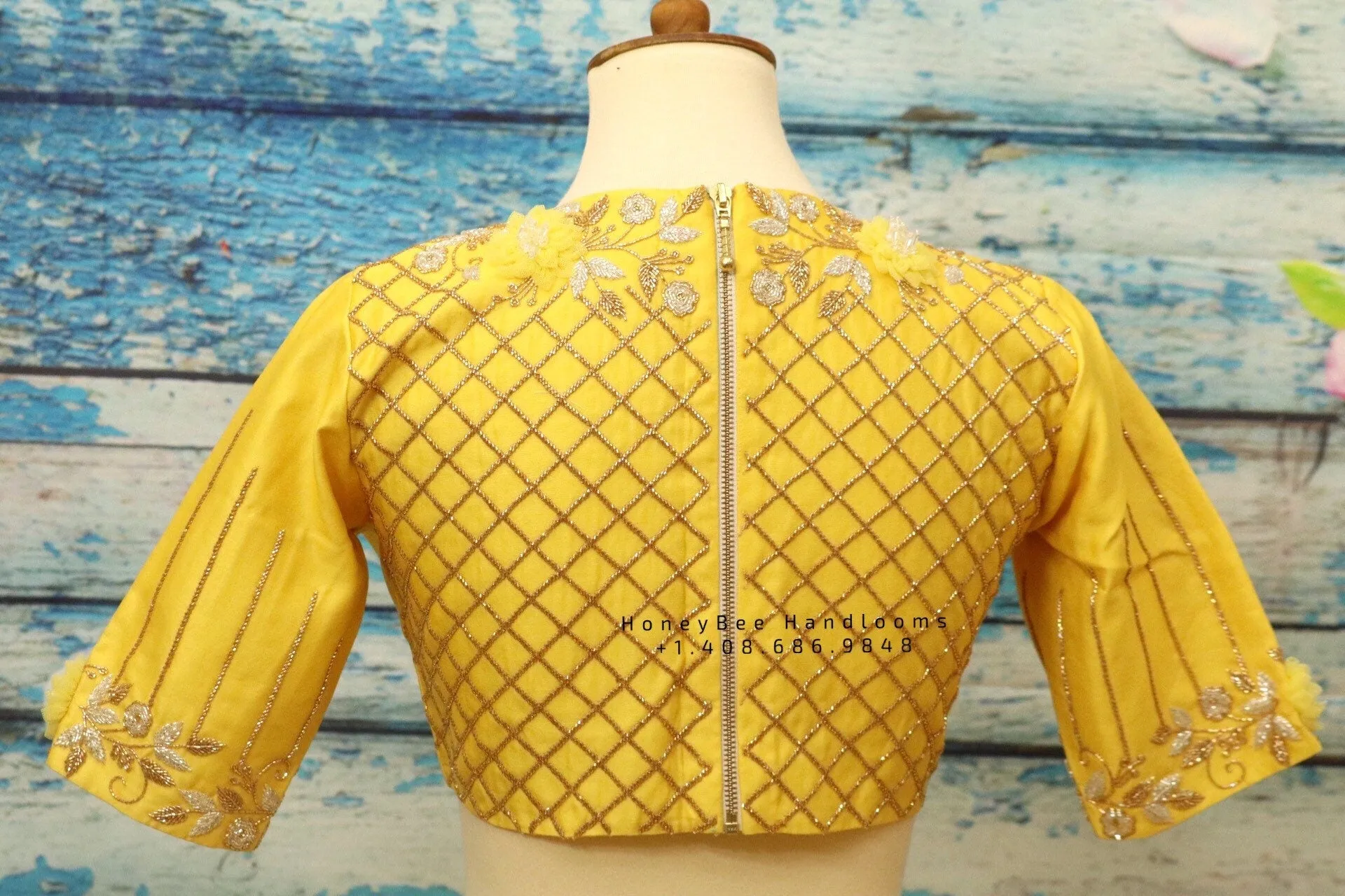 Saree blouse | bridal blouse | Saree stitched Blouse | floral work | Silk Blouse | Maggamwork blouse |Heavy work blouse|yellow saree blouse