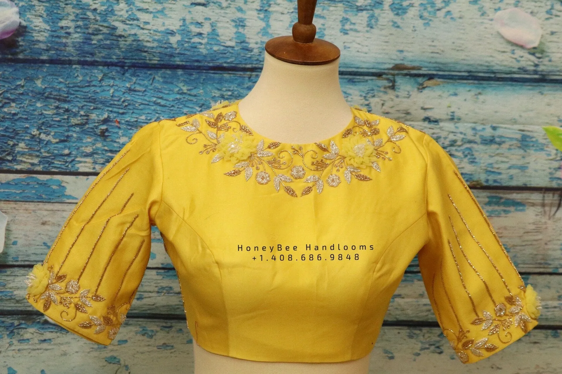Saree blouse | bridal blouse | Saree stitched Blouse | floral work | Silk Blouse | Maggamwork blouse |Heavy work blouse|yellow saree blouse