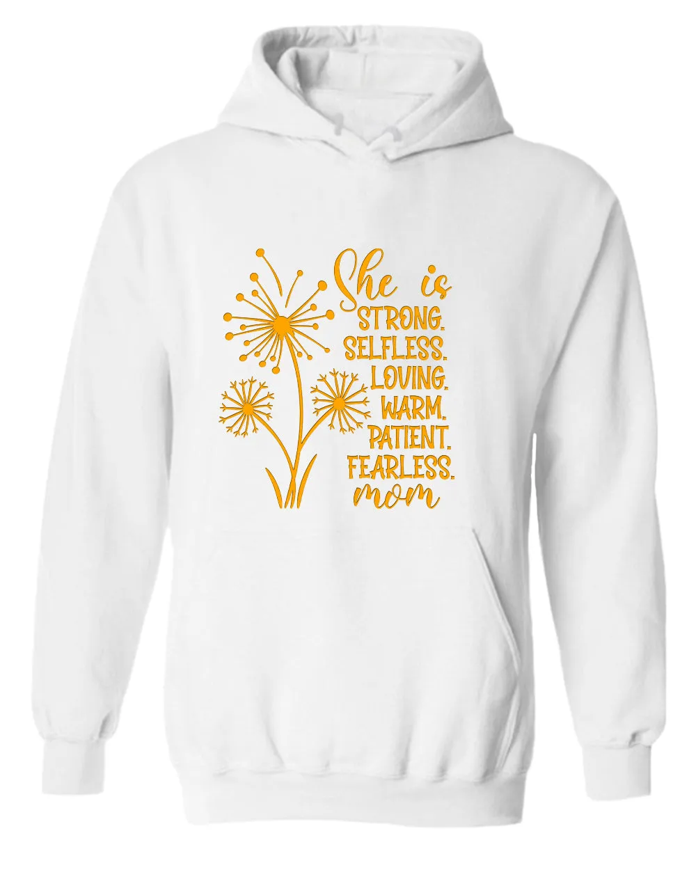 She is strong, selfless, loving mom hoodie